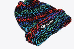 Cuffed Knitted Beanie - Multi-Color