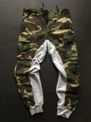 50/50 Ripstop Camo / French terry tailored fit jogger